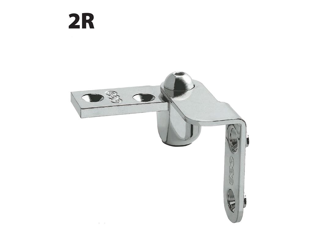 Cerniera Invisibile per porta filo modello 2R spessore 44mm DX-SX Acciaio Nichelato AGB - immagine 1